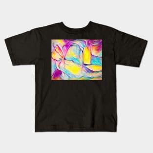 Bright Bold and Feminine Abstract Kids T-Shirt